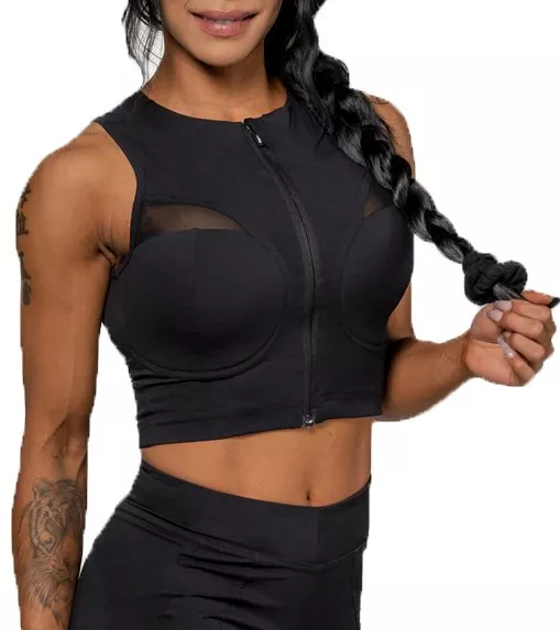 Tielko NEBBIA Women s Compression Push-Up Top INTENSE Mesh Gold
